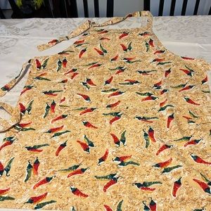 Chili pepper Apron one size fits all red and green peppers on apron